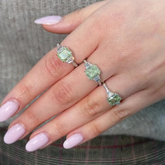 2ct Green Diamond Engagement Ring