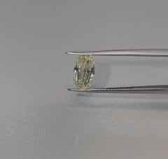 oval step cut diamond, unique cut diamond, yellow diamond, canary diamond, natural yellow diamond