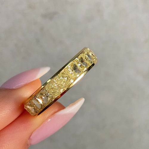 8ct Yellow Diamond Channel Set Eternity Band