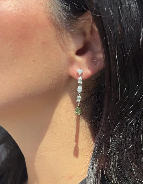 5.13ct Green Diamond Earrings