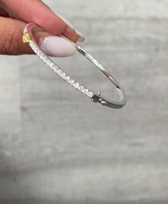 Pear-Shaped Yellow Diamond Bangle Bracelet