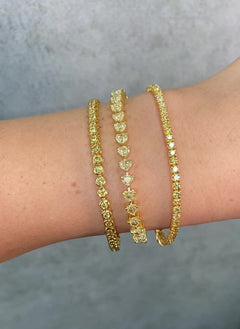 2.5ct Bezel Set Yellow Diamond Bracelet