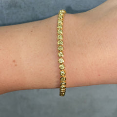 2.5ct Bezel Set Yellow Diamond Bracelet