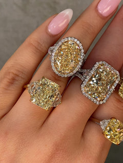 8 Carat Yellow Diamond Engagement Ring