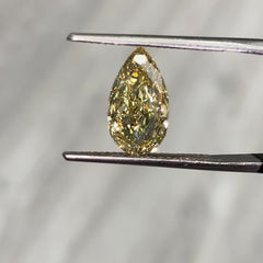 3 carat fancy brown yellow champagne pear shape diamond 
