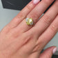 3ct Fancy Light Yellow Oval Diamond Three Stone Ring