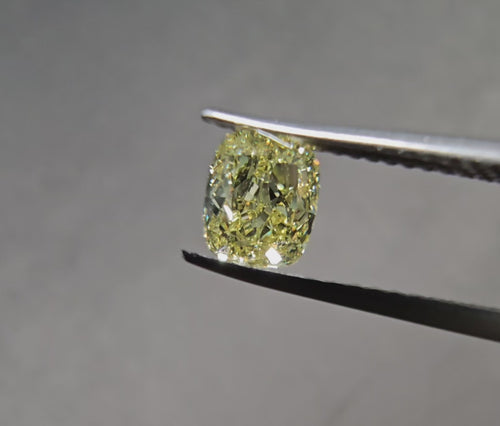 1.01 Carat Cushion Cut Diamond  GIA Certified Diamond  Fancy Yellow  VS1 Clarity  Can purchase loose or email us to turn this into your own jewelry piece!