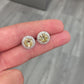 round brilliant fancy yellow diamond earrings. fancy yellow round shape diamond earrings