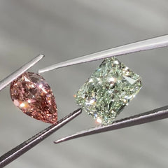 Natural fancy intense yellowish green diamond, radiant cut green diamond, natural green diamond.