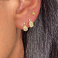 Oval Cut Yellow Diamond Pavé Huggie Earrings