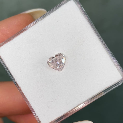 1.03ct Light Pink Heart Shape Diamond - Loose