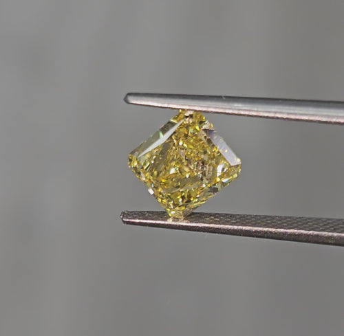 1.76ct GIA Fancy Intense Yellow Radiant Cut Diamond- Loose