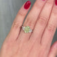 3.55ct GIA Green Oval Diamond Ring