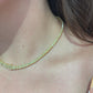 fancy yellow emerlad cut diamond riviera necklace