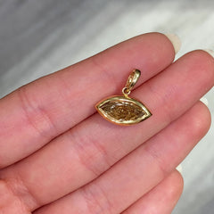 Champagne Marquise Cut Diamond Charm