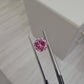 natural fancy intense pink diamond, rare round pink diamond