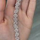 Natural pink and white diamond bracelet with mixed shape diamonds