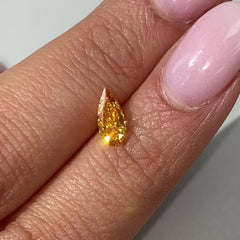 0.52ct GIA SI2 Fancy Vivid Yellowish Orange Pear - Loose