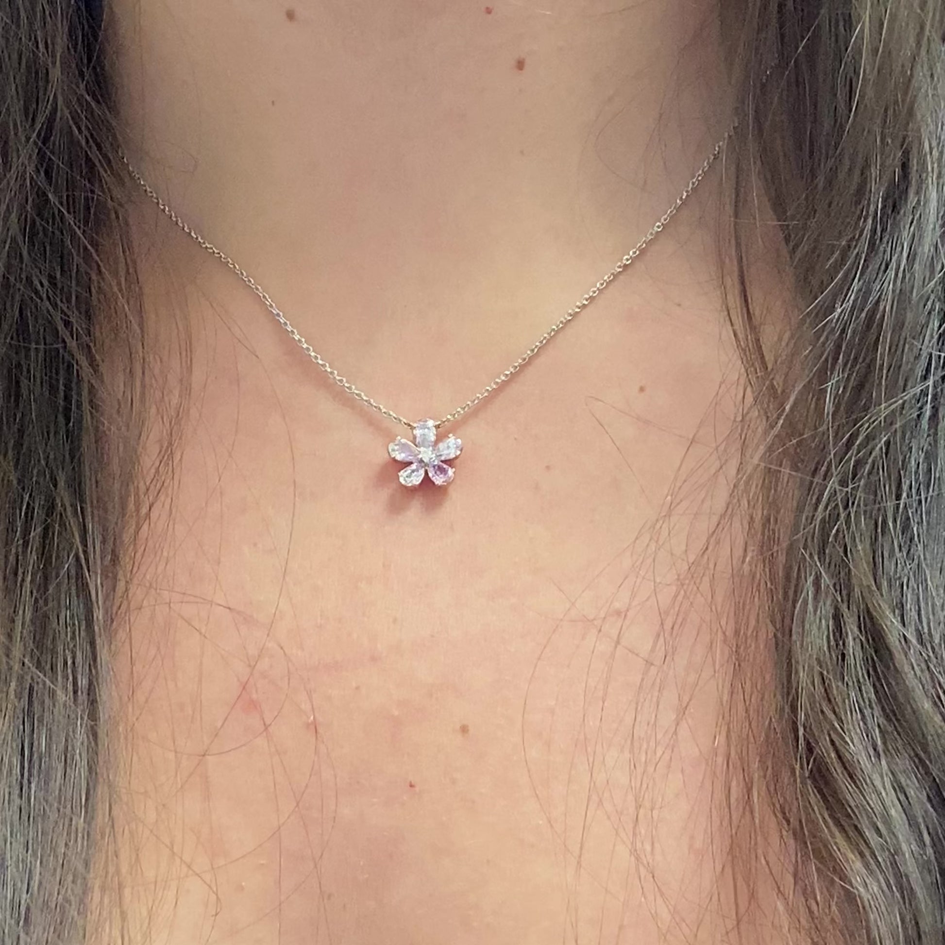 natural pink diamond jewelry, dainty jewelry for lovers of pink diamonds, pink diamond necklace