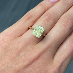 5.13ct Fancy Yellow Elongated Radiant Cut Diamond - Loose