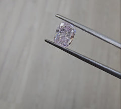 1 carat light pink elongated cushion cut GIA certified