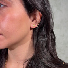 Fancy Intense and Vivid Yellow Round Diamond Studs