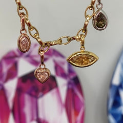 Chameleon Pear Shape Diamond Charm