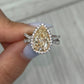 yellow pear shape diamond ring, pear shape dismond ring, fancy color diamond, natural yellow diamond ring 