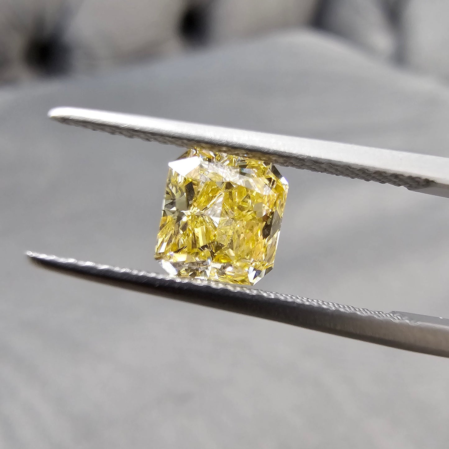 1.37 Carat  Fancy Intense Orangy Yellow Radiant Cut Diamond  SI1 Clarity  GIA Certified Diamond Very Good and Good