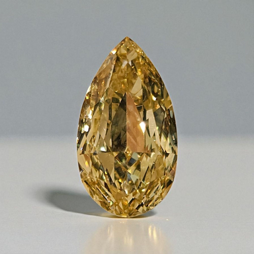 3 carat fancy brown yellow champagne pear shape diamond 


