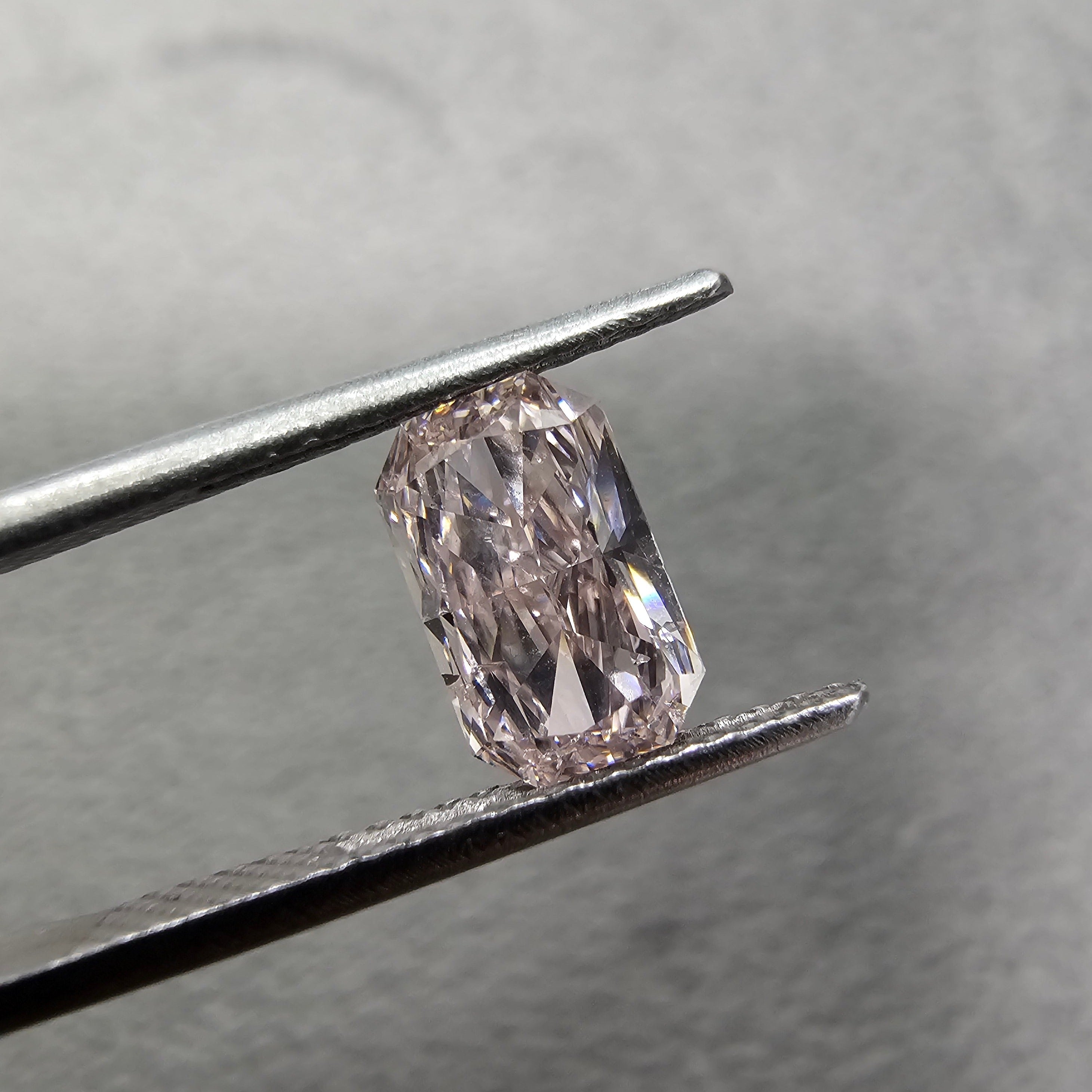 1.59ct GIA Fancy Light Orangy Pink Elongated Radiant - Loose