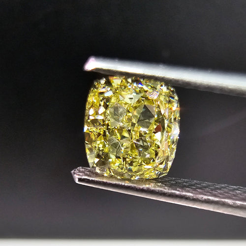 1.16 Carat Cushion Cut GIA Certified Diamond  Fancy Yellow  Internally Flawless 