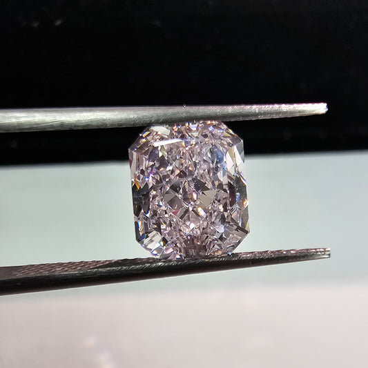 2.42 Carat Elongated Radiant Cut Diamond Internally Flawless (IF) clarity Very Light Pink  Excellent, Very Good Cutting, No Fluorescence GIA Certified Diamond