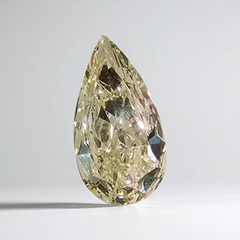3.05ct Fancy Light Grayish Greenish Yellow Pear Shape Diamond - Loose