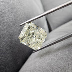 7.28 Carat Light Yellow (WX) Radiant Cut Diamond VS1 Clarity GIA Certified Diamond Excellent + Excellent cutting Faint Fluorescence