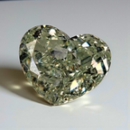 0.70ct Light Green Diamond Heart Cut