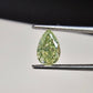 natural green diamond, green pear shape diamond, rare. green diamond affordable 