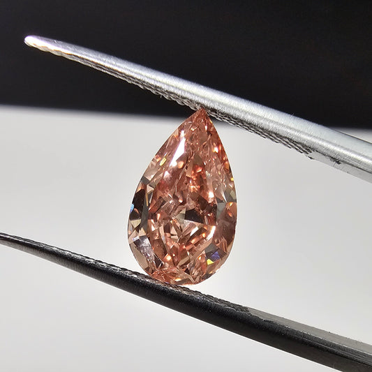 fancy color diamond, natural fancy deep brown pink diamond, pear shape diamond