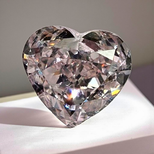 1.03ct Light Pink Heart Shape Diamond - Loose