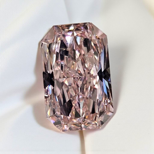 1.59ct GIA Fancy Light Orangy Pink Elongated Radiant - Loose