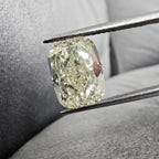 5.41 Carat Light Yellow (UV) Elongated Cushion Cut Diamond VS2 Clarity GIA Certified Diamond Excellent + Very Good cutting No Fluorescence