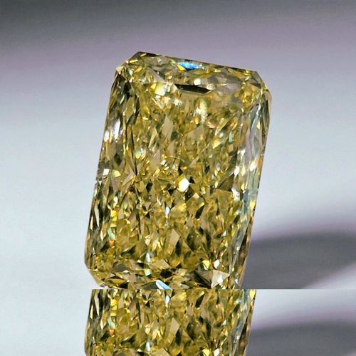 3.26 Carat Fancy Yellow Elongated Radiant Cut Diamond - Loose