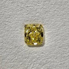 2.29ct Fancy Intense Yellow Cushion Diamond - Loose