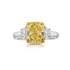 Light yellow diamond ring. Light yellow diamond. Yellow diamond engagement ring. Yellow diamond jewelry. Gia certified yellow diamonds