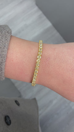 asscher cut diamonds. yellow asscher cut diamonds. tennis bracelets