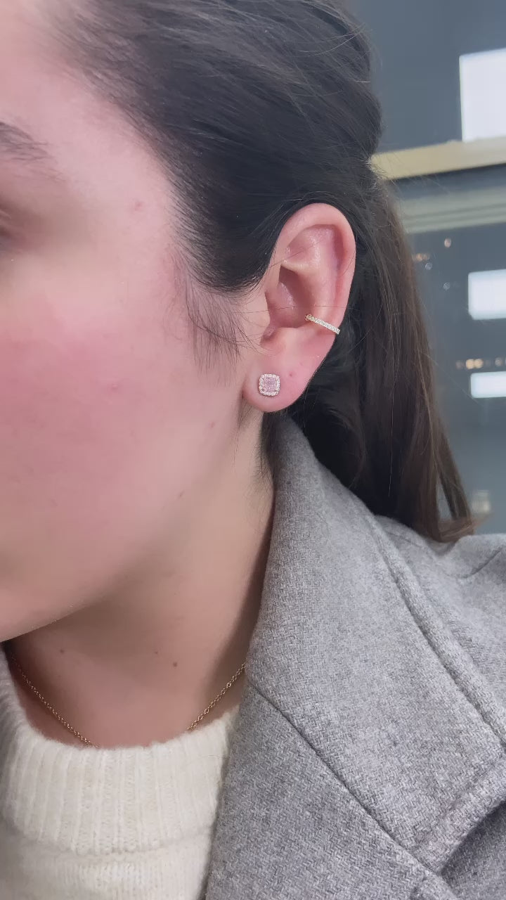 1.05ct Light Pink Diamond Earrings