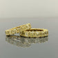 asscher cut diamonds. yellow asscher cut diamonds. Diamond eternity ring. Diamond wedding band. Yellow diamond jewelry. 