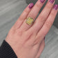 Bezel Set light yellow diamond ring. bezel engagement ring . Yellow diamond ring. Radiant cut diamond ring. 9 carat diamond ring.