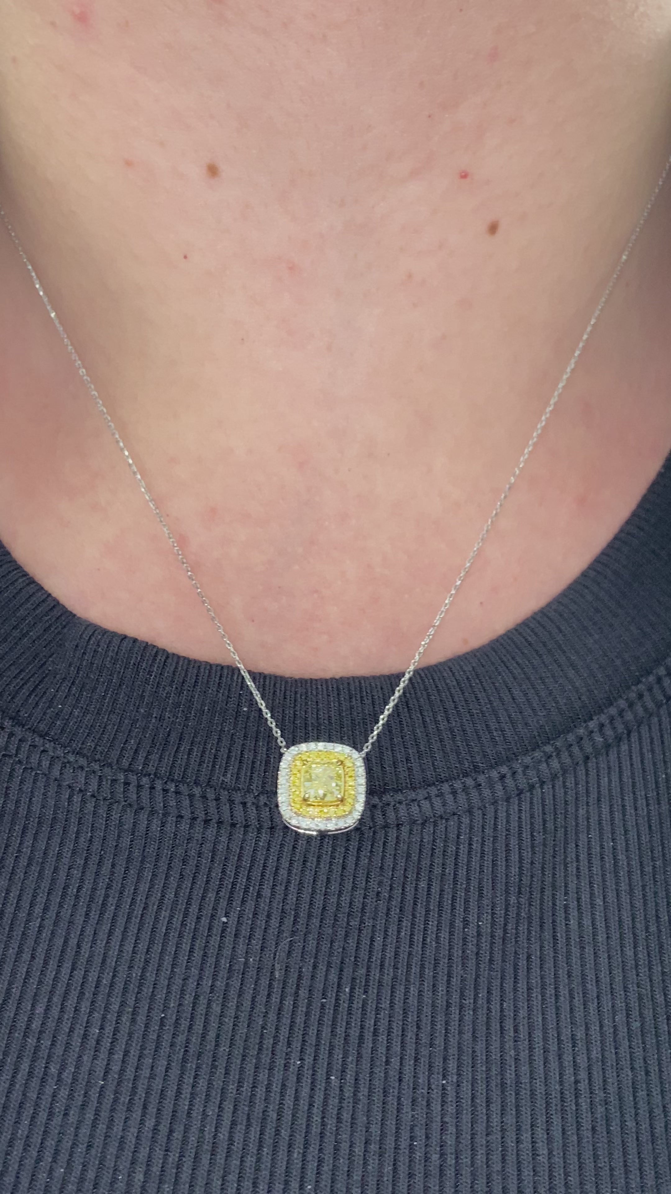 1.09ct Yellow Diamond Necklace