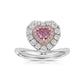 Pink Diamond Ring. pink hear diamond ring. pink diamond jewelry